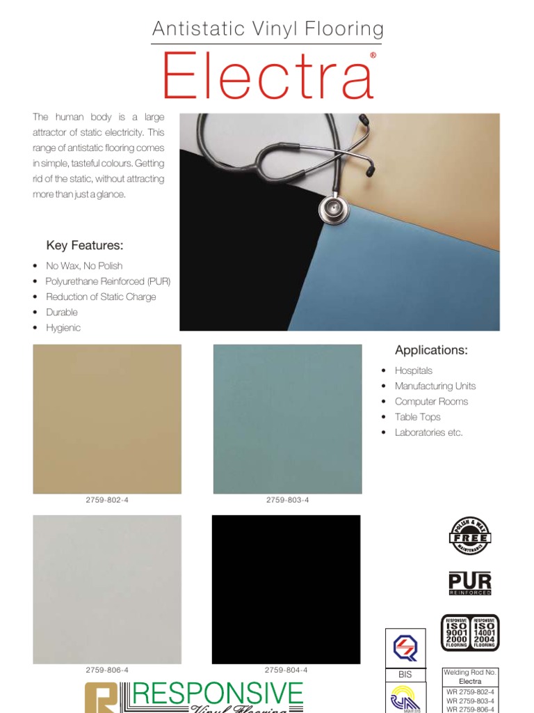 Antistatic Vinyl Flooring Solutions | PDF | Flooring | Polyvinyl Chloride