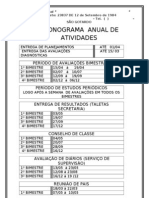 Sugestão - Cronograma Anual