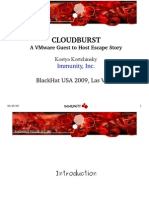 BHUSA09 Kortchinsky Cloudburst SLIDES