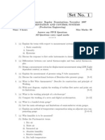 Instrumentation and Control Systems nov 2007 question paper