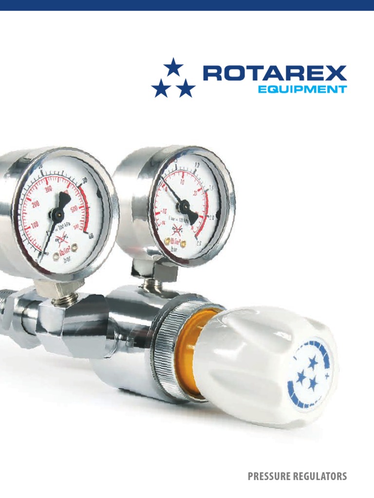 Reguladores de Pressao para Gases Especiais Rotarex | PDF | Valve | Gases