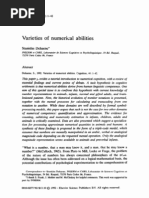 1992 Dehaene Mental Number Line