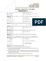 Worksheet 7: Math3 (814013) - Group F31 - Fall 2006