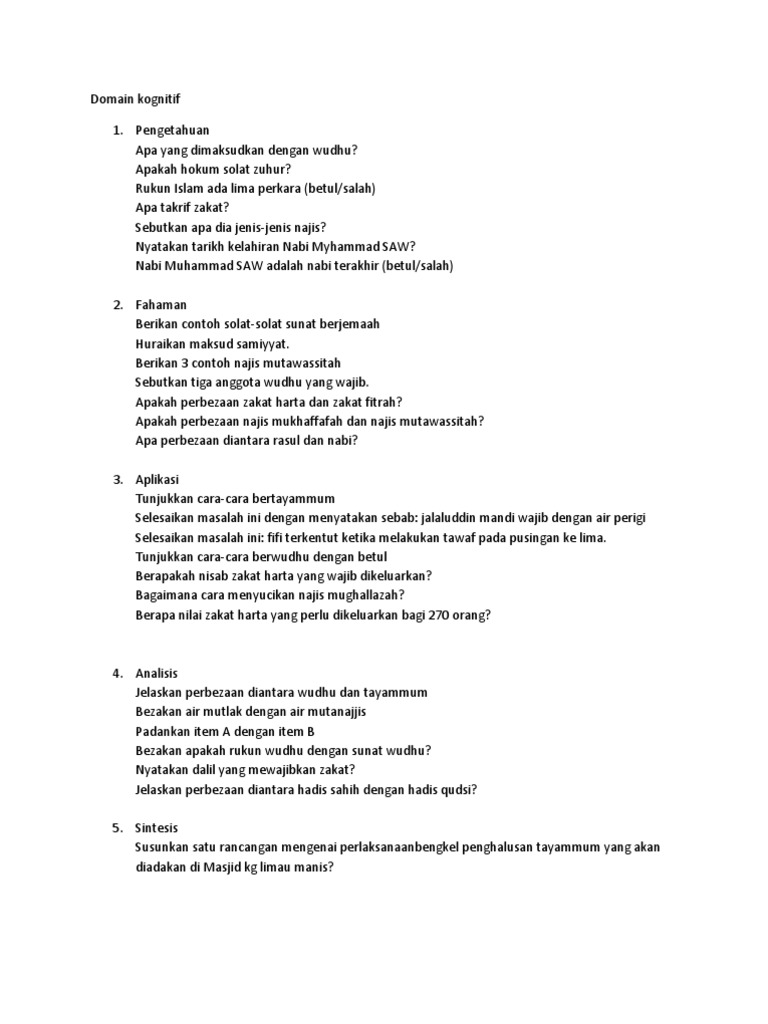 Domain Kognitif Pdf
