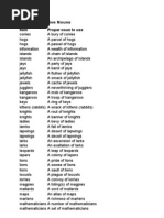 List of Collective Nouns