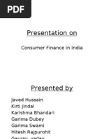 Download Presentation on Consumer Finance by Bhupendra Singh Verma SN133627938 doc pdf
