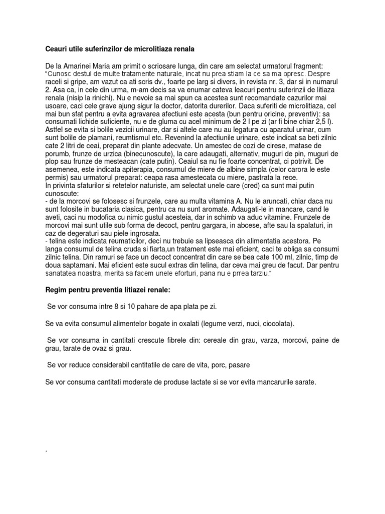 Microlitiaza Renala | PDF