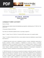 Salário Mínimo no Estado de São Paulo (SP), 2011, Lei nº 14.394_2011, de 01.04