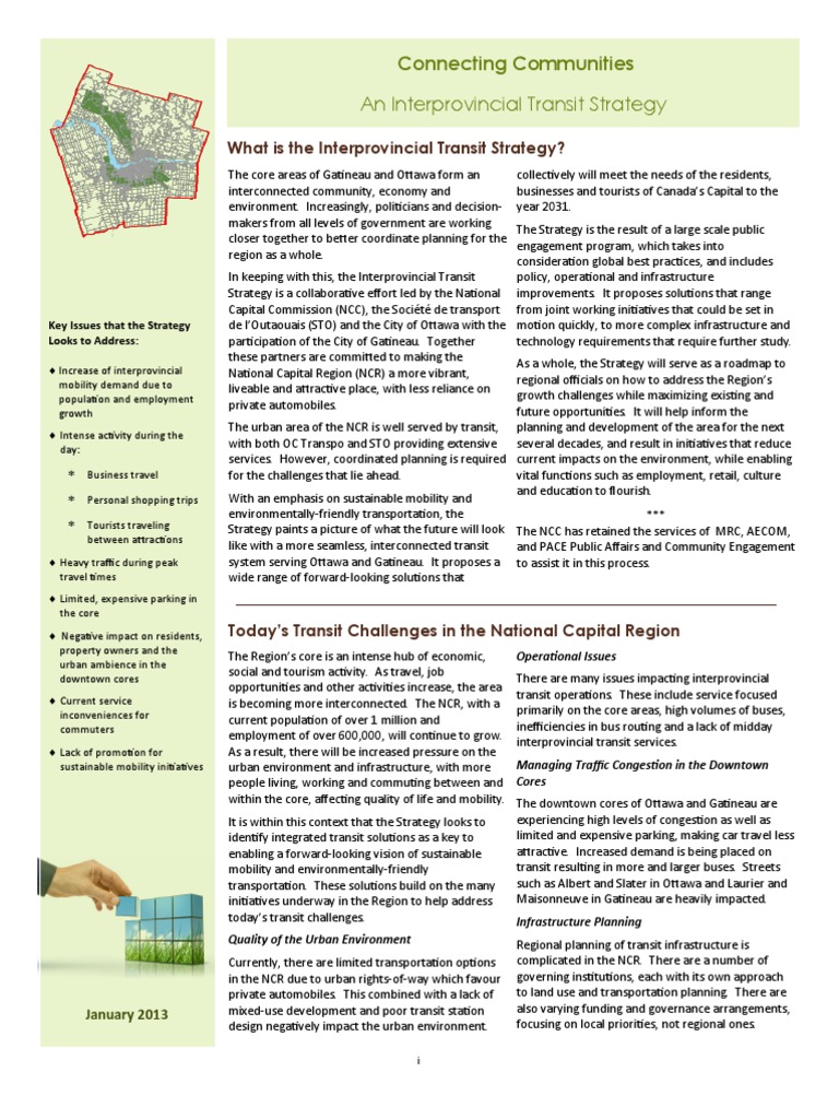 NCC Interprovincial Transit Report | PDF | Ottawa | Transport