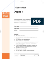 KS3 Science Tier 5-7 2006 Paper 1