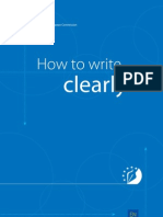 How To Write Clearly