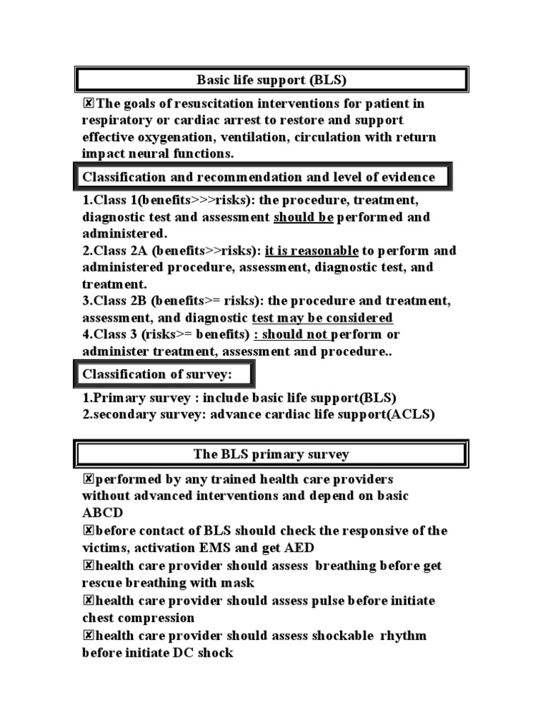 BLS & Acls | PDF | Stroke | Cardiopulmonary Resuscitation