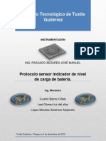 Sensor Indicador de Nivel de Carga de Una Batería