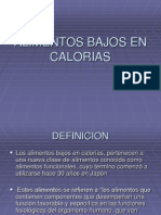 Alimentos Bajos en Calorias