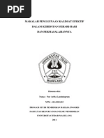 Makalah Penggunaan Kalimat Efektif Nur Arifta Lantiningrum