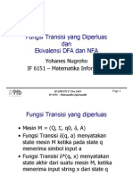 Fungsi Transisi + Ekivalensi DFA-NFA