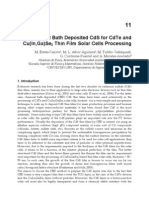 InTech-Chemical Bath Deposited Cds For Cdte and Cu in Ga Se2 Thin Film Solar Cells Processing