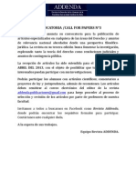 Convocatoria Call For Papers PDF