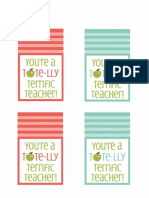 Teacher Appreciation Printable Tags