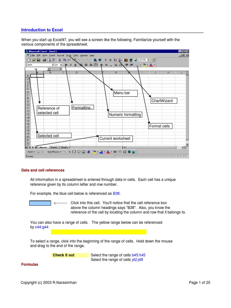 Modelling With Excel Spreadsheet Microsoft Excel