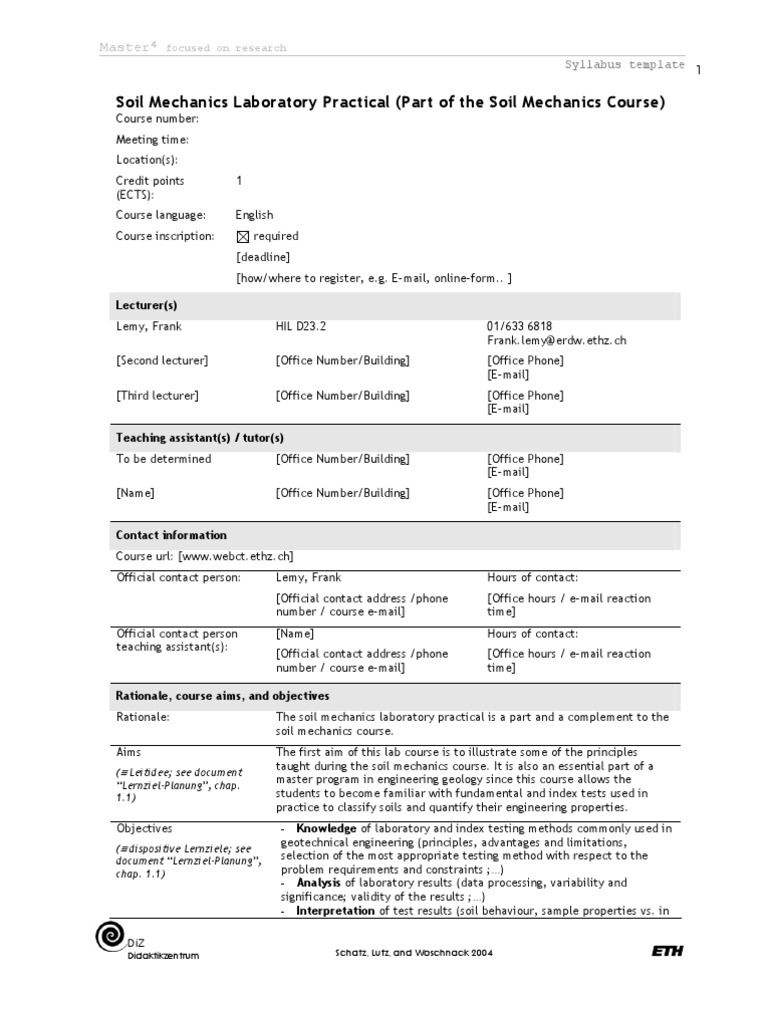 Soil Mechanical Lab Practical | Soil Mechanics | Test (Assessment)