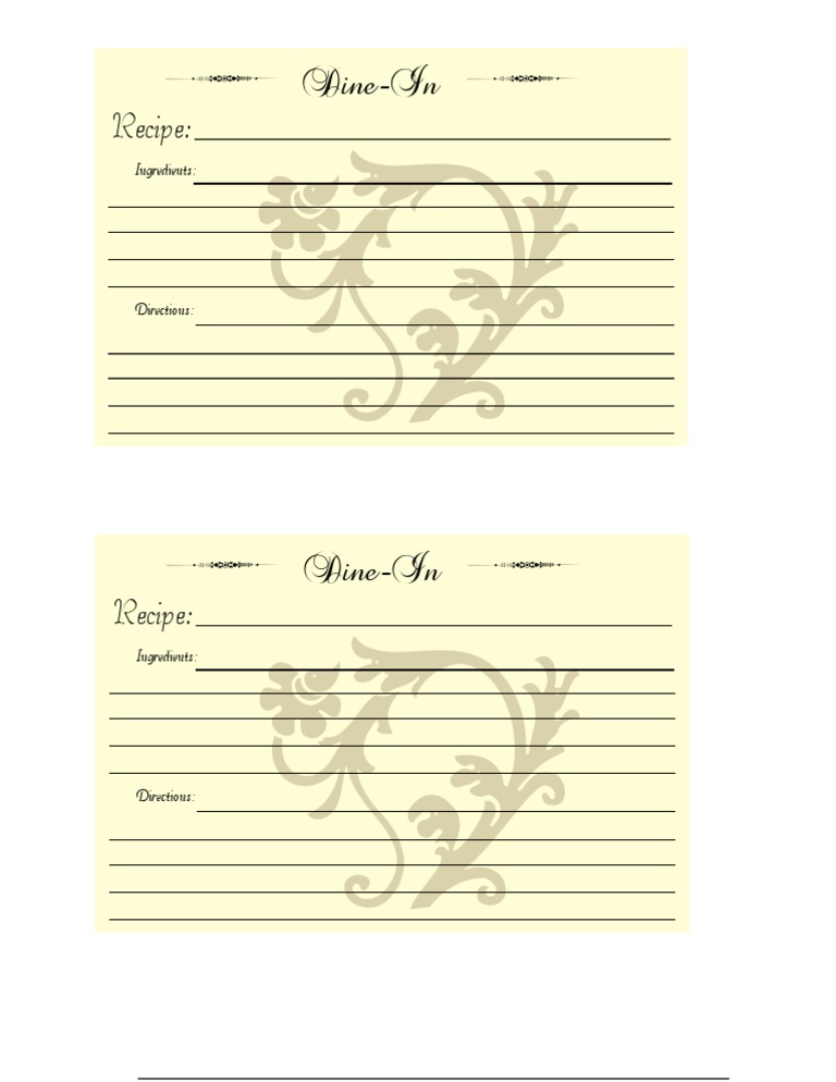 Recipe Cards | PDF | Science & Mathematics