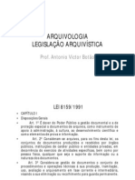 Antoniovictor Arquivologia Completo 036 Legislacao Arquivistica