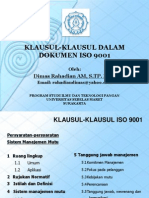 Klausul Klausul Dalam ISO 9001