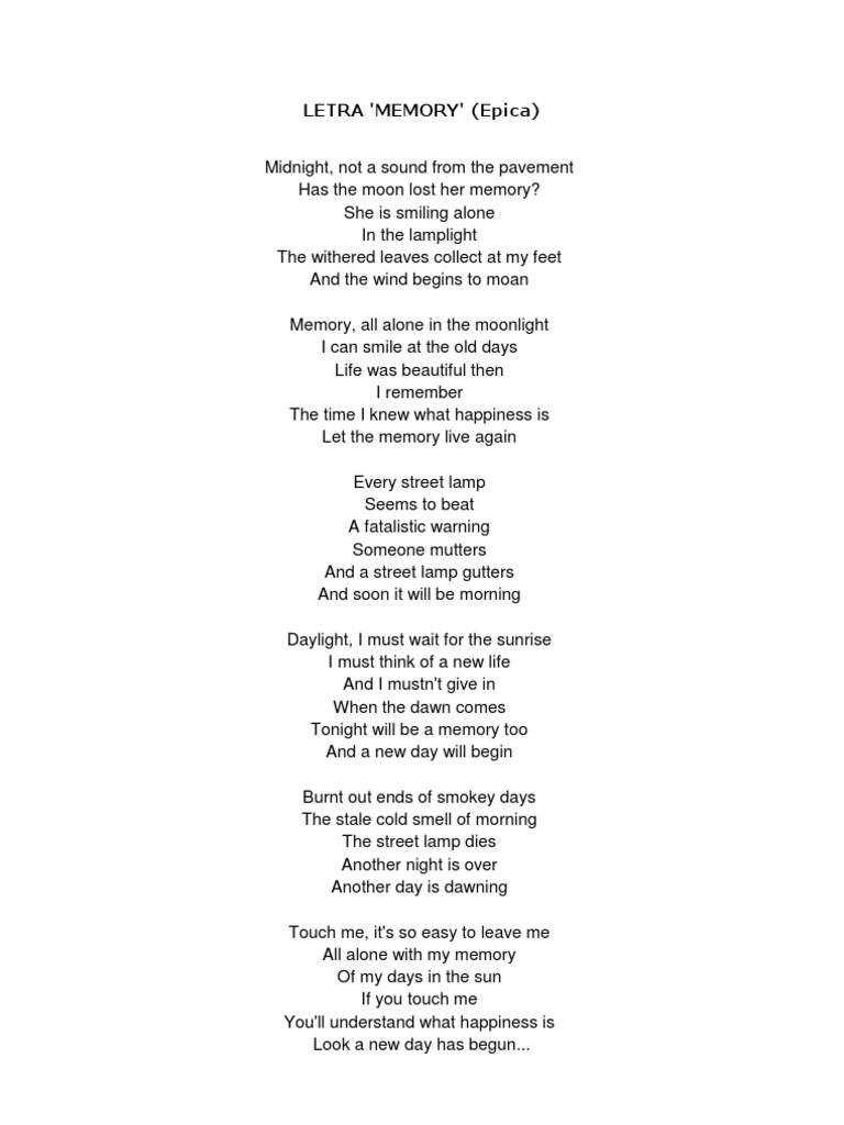 LETRA Memory | PDF