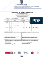 Certificate of Visual Examination: International Limited