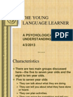 The Young Language Learner: A Psychological Understanding