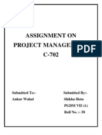 Assignment On Project Management C-702