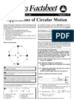 Applications of Circular Motion