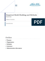 Empirical Model Building and Methods: Exercise