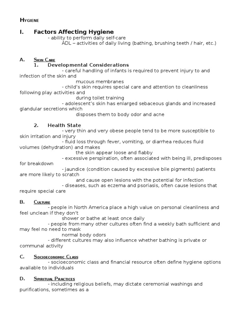 Hygiene | PDF | Hygiene | Skin