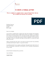 How To Write A Formal Letter