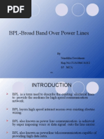 BPL-Broad Band Over Power Lines: by Nanditha Devidasan Reg No:CUAGMCA012 S5 Mca