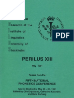 Perilus XIII Phonetics Engstrand Et Al 1991