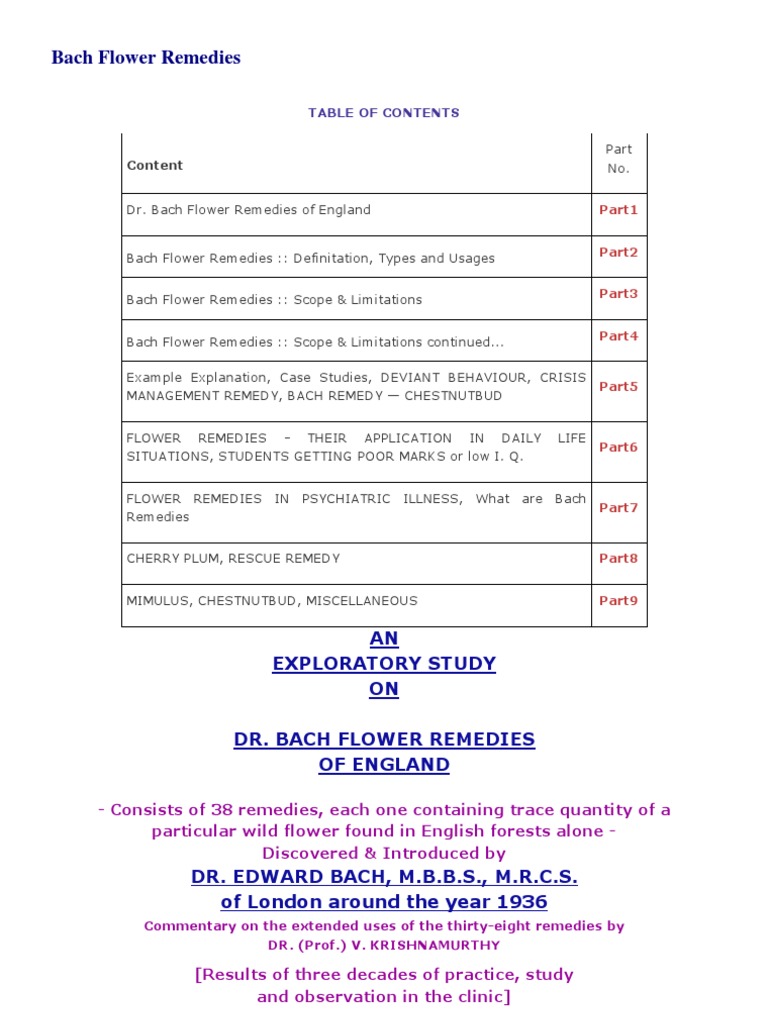 Bach Flower Remedies Alternative Medicine Physician