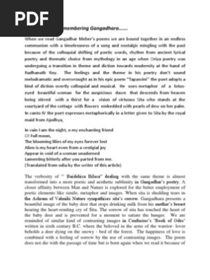 When We Read Gangadhar Meher Poetry Science