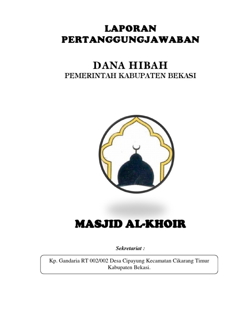 Lpj Pembangunan Masjid Alkhoir