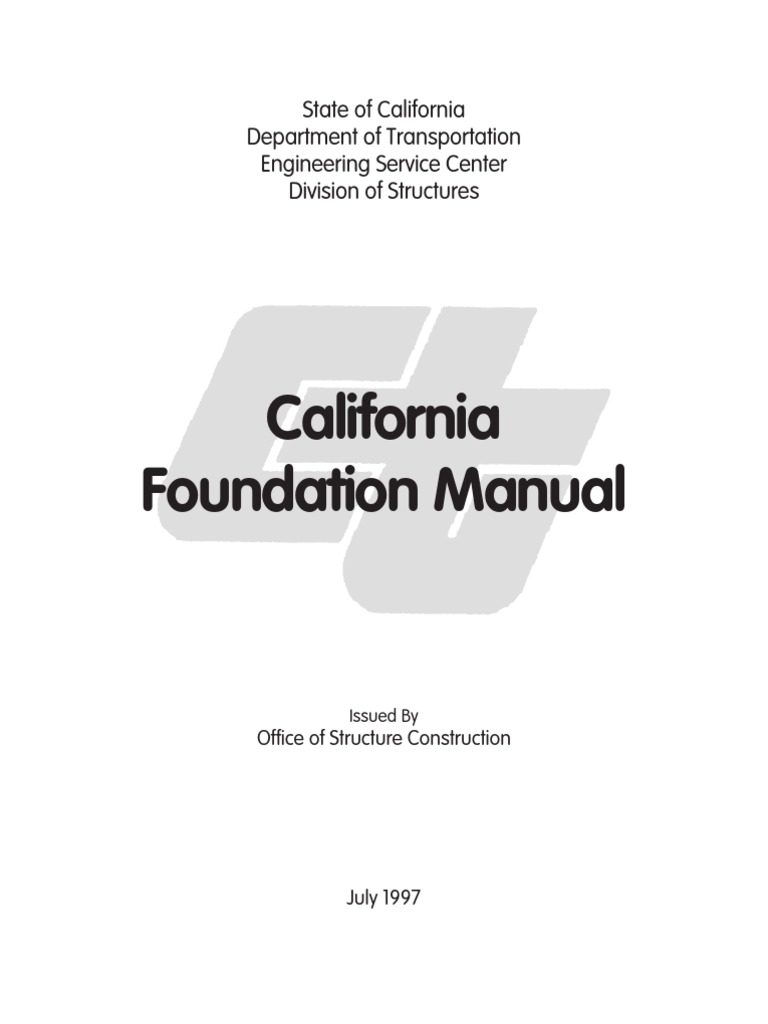 CalTrans Foundation Manual PDF