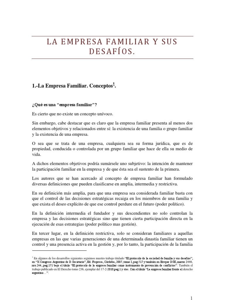 Desafíos de la Empresa Familiar | PDF | Liquidación | Derecho laboral