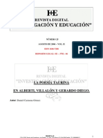 PDF La Poesia Taurina en Alberti, Villalon y Gerardo Diego