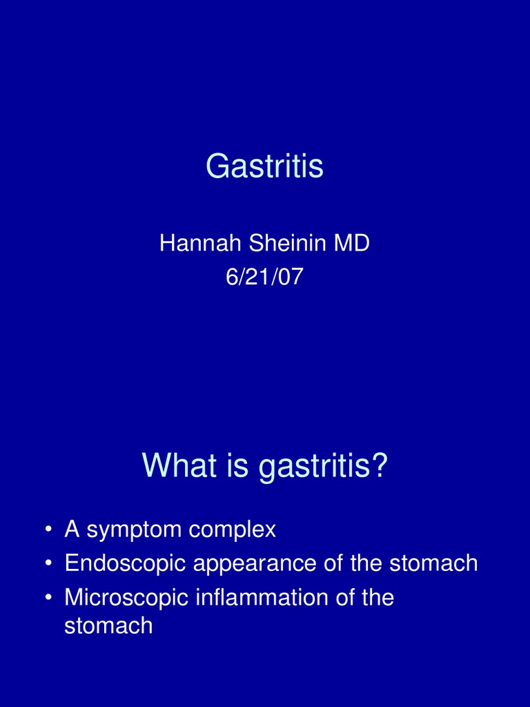 A Comprehensive Review of Gastritis Definitions, Classifications