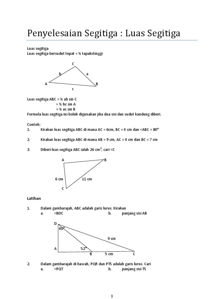 Penyelesaian Segitiga Pdf