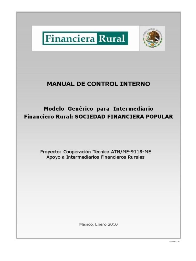 10 Manual de Control Interno | PDF | Auditoría financiera | Contralor