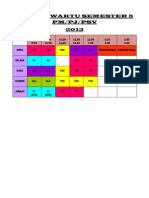 Jadual Waktu Semester 5 PM