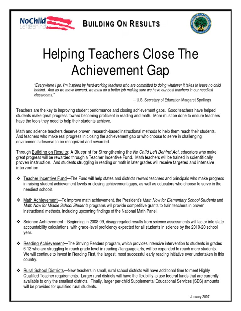 Closing the Achievement Gap in Education | PDF | Achievement Gap In The ...