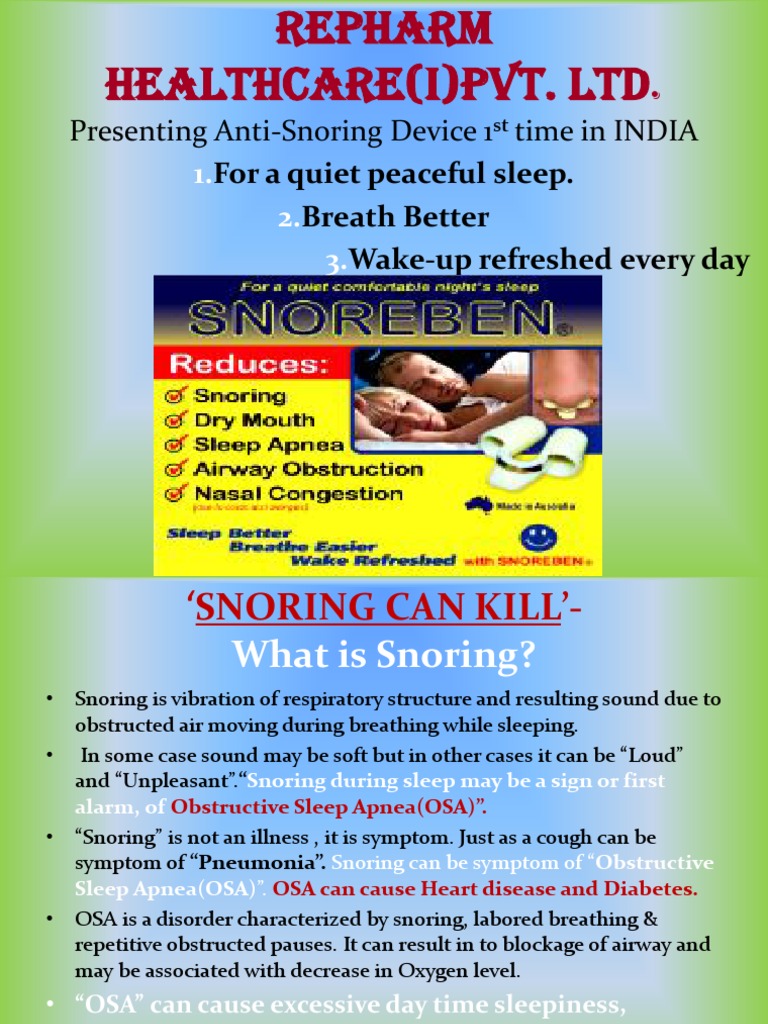 Snoreben - Anti Snoring Device | PDF | Snoring | Sleep Apnea